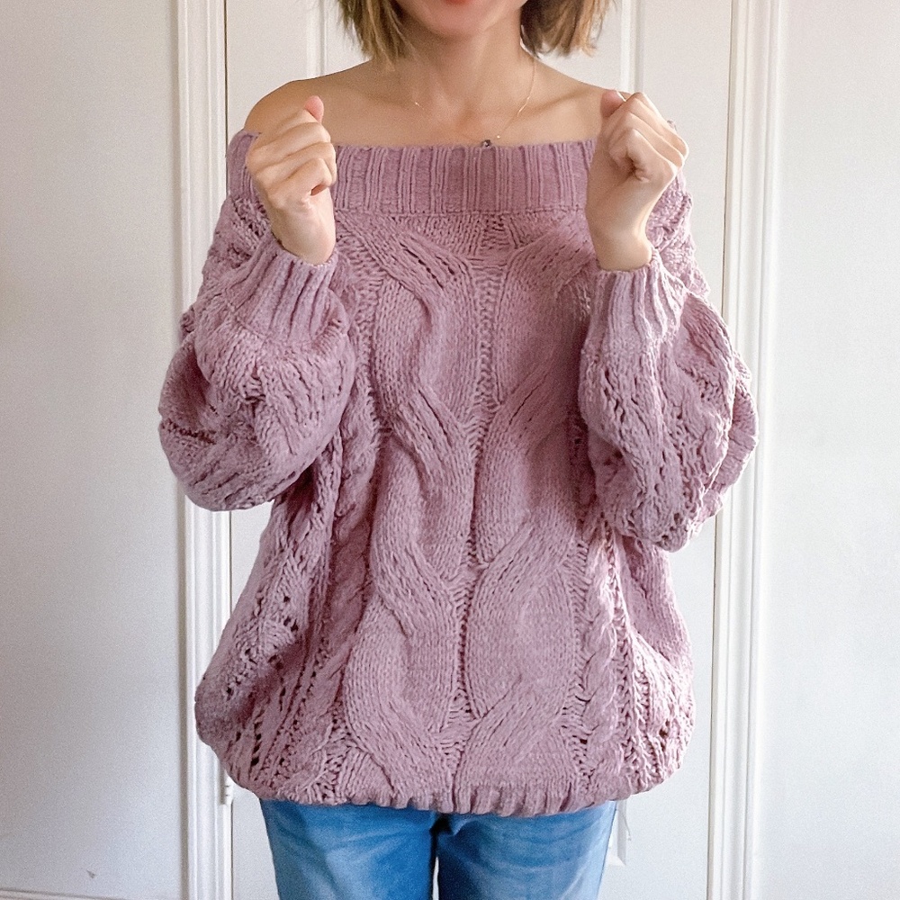 Miracle Luxe Lavender Oversized Chenille Sweater Top - Picture 6 of 11